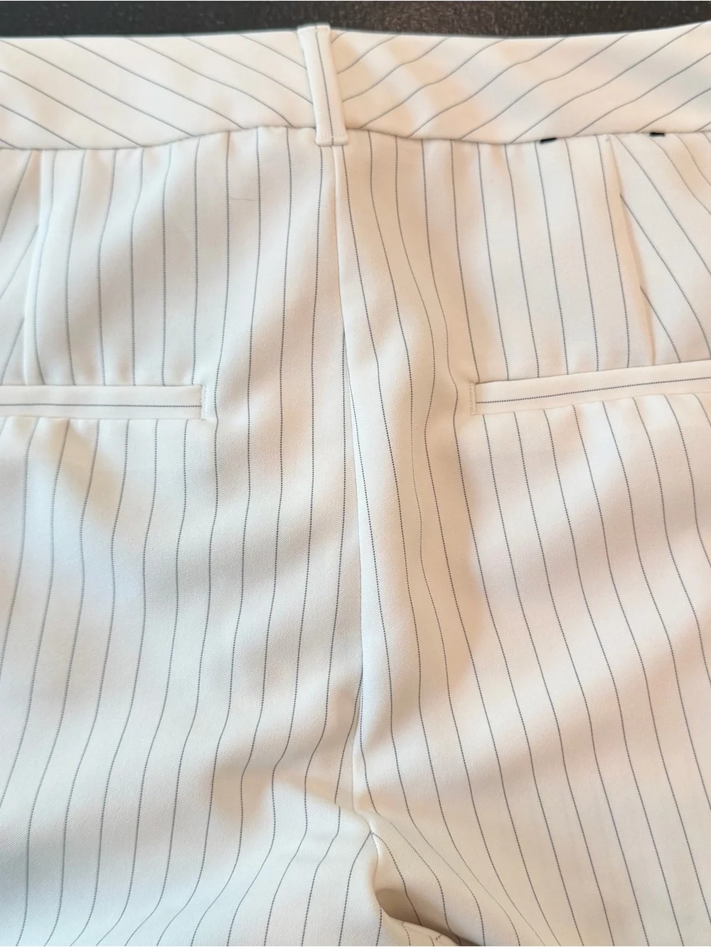 Banana Republic Sculpted Stretch High Rise Bootcut Pinstripe Pants White/Black10